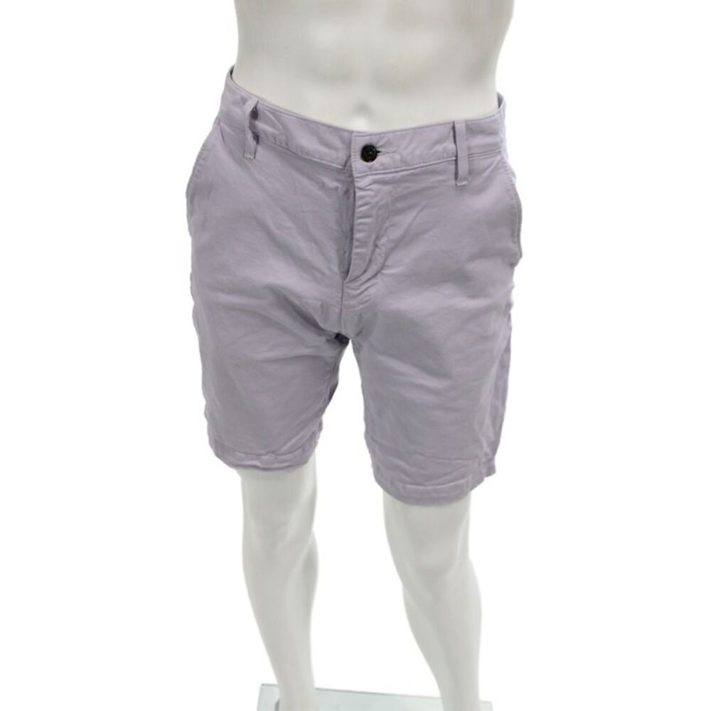 7 For All Mankind Mens Chino Shorts Purple 97% Cotton Size 32